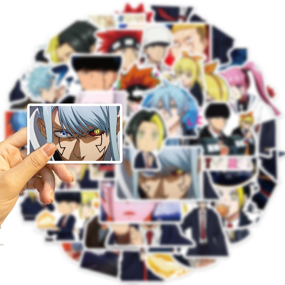 50 pcs Cartoon Graffiti Decoration Stickers Magic and Muscles Mashle Anime Stickers