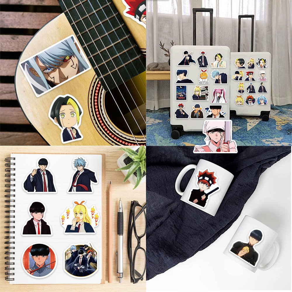 50 pcs Cartoon Graffiti Decoration Stickers Magic and Muscles Mashle Anime Stickers