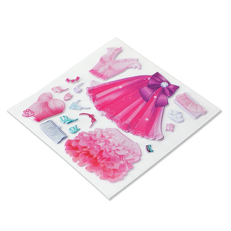 Wholesale cheap custom design children creative DIY princess dress up sticker for gift