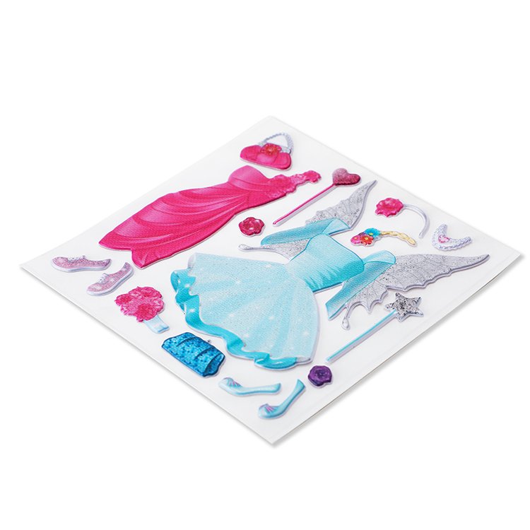 Wholesale cheap custom design children creative DIY princess dress up sticker for gift