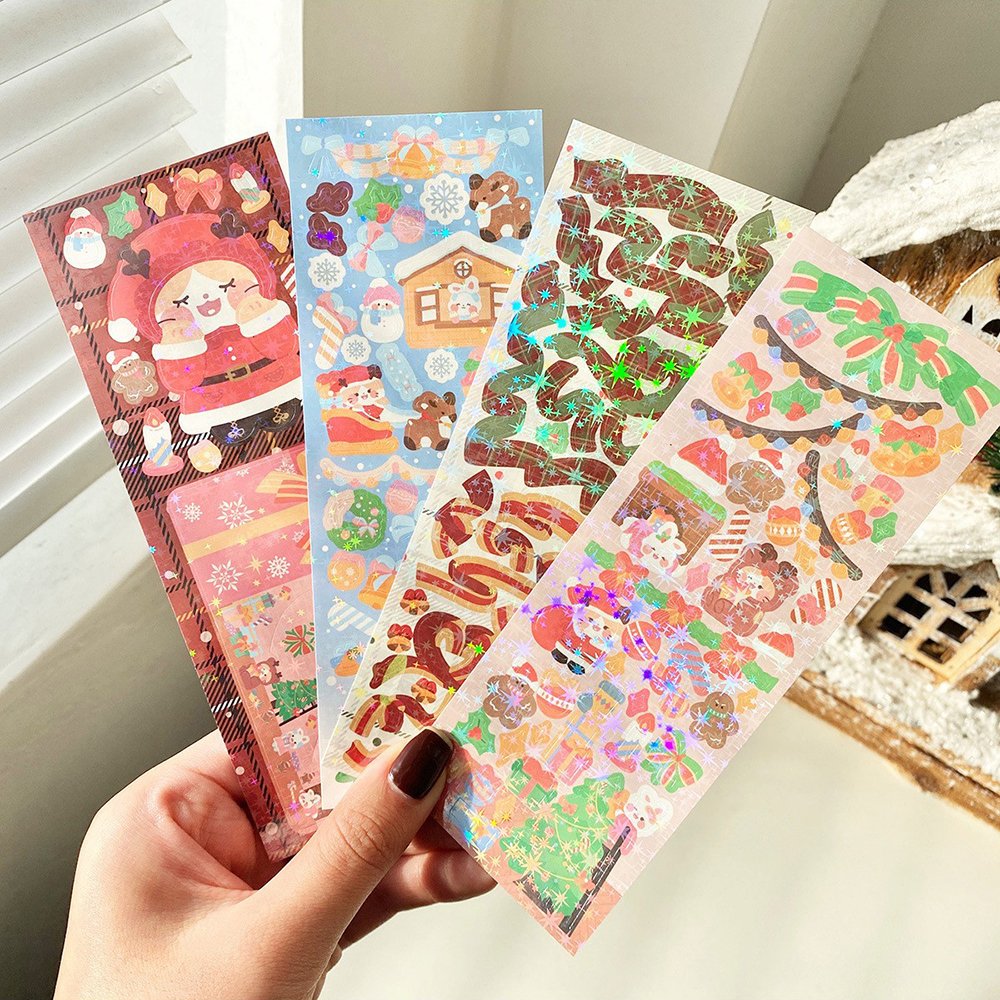 Custom Glossy Matte Adhesive Paper Vinyl Printed Logo Kawaii Cute Animal Cartoon Deco Aesthetic Stickers Sheet Kiss Cut