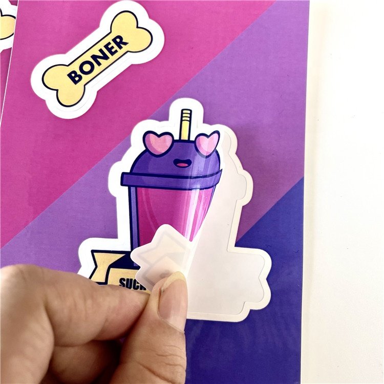 Printed Self Adhesive Waterproof Multiple Cartoon Designs On A4 A5 A6 Sheet Custom Kiss Cut Sticker Sheet
