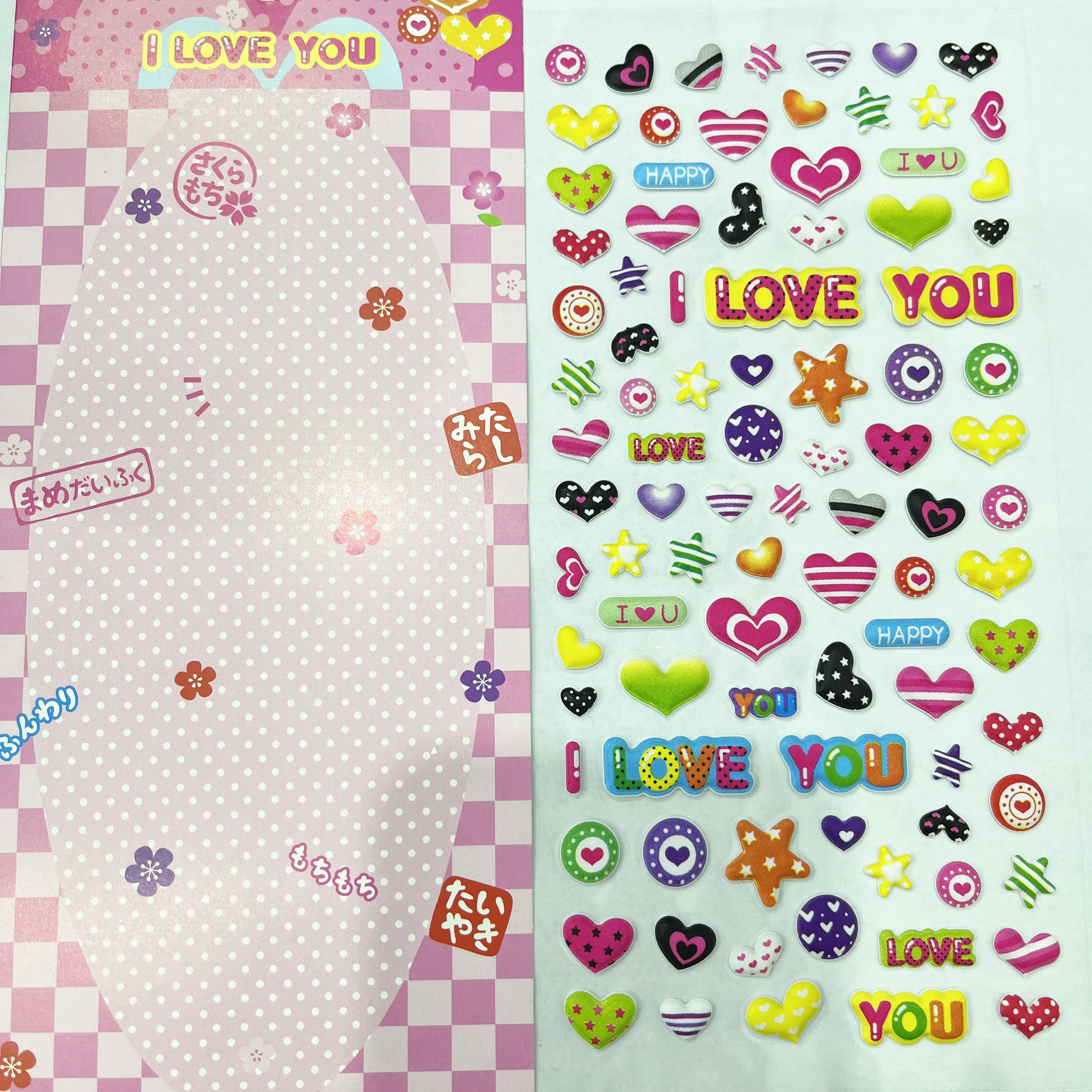 Custom Stickers Silicone Catton Logo Waterproof Sticker Mini Resin Label 3D Epoxy Sticker Soft I Love You Heart Label Sheet
