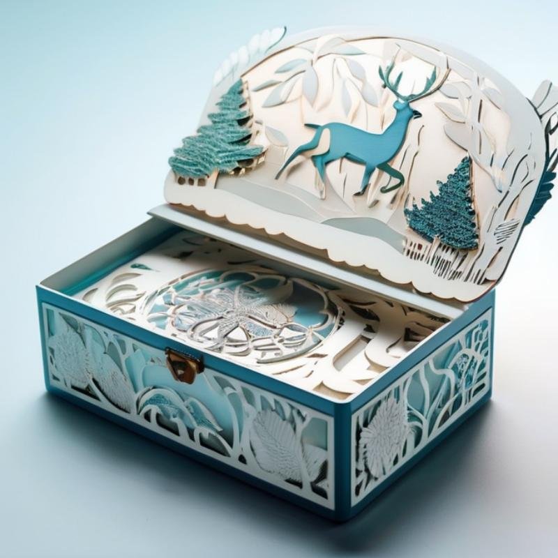 Recoverable New Design Custom Luxury Cardboard Craft High-quality Christmas 3d pop up box Packaging