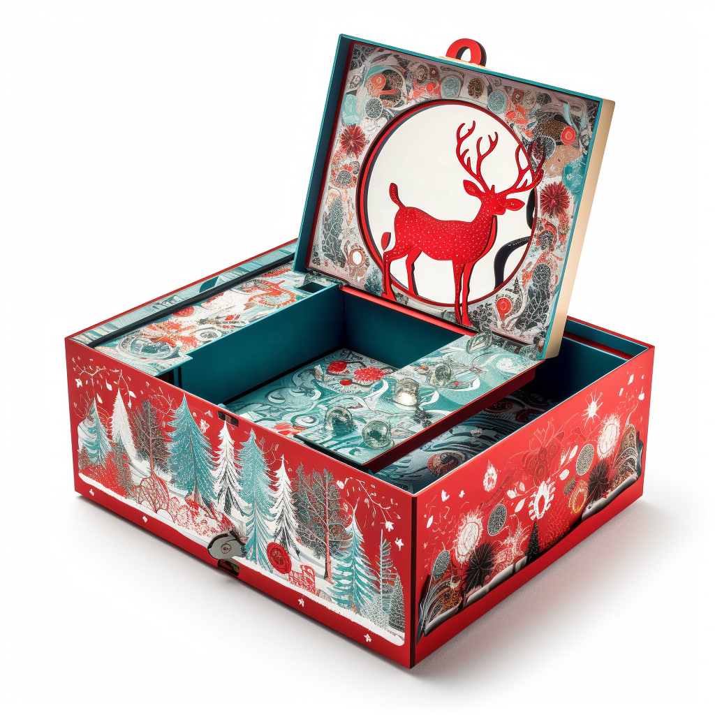 Recoverable New Design Custom Luxury Cardboard Craft High-quality Christmas 3d pop up box Packaging