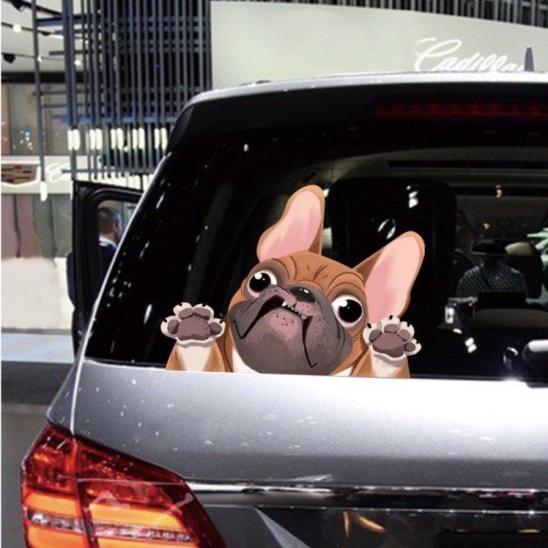 BIGIMAGE OEM Images Waterproof UV Resistance PET PVC Removable car stickers cute cartoon Dog Window Sticker Vinyl Decal