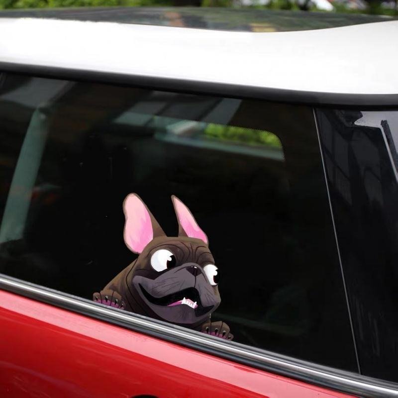 BIGIMAGE OEM Images Waterproof UV Resistance PET PVC Removable car stickers cute cartoon Dog Window Sticker Vinyl Decal