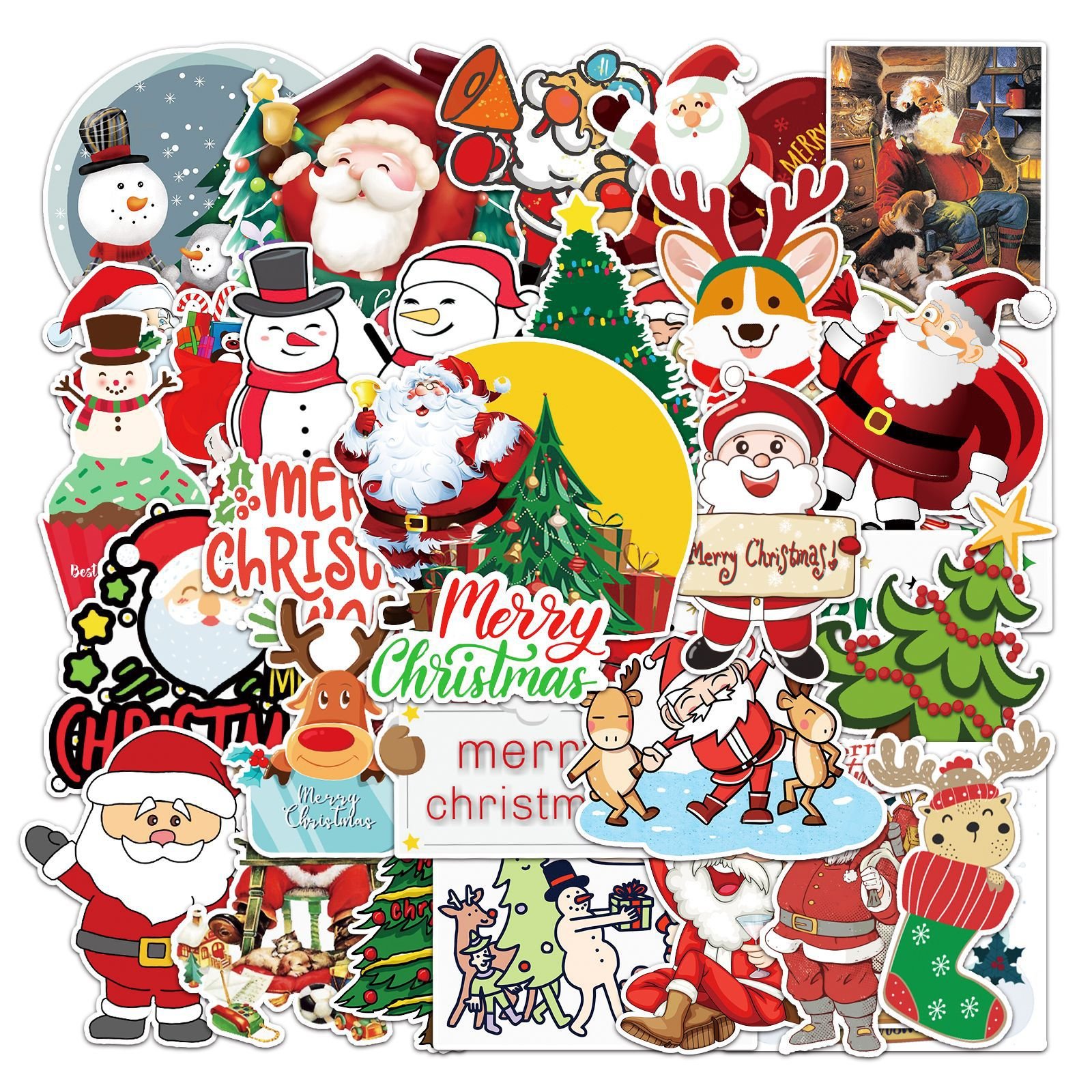 New Arrival 16oz UV DTF Celebrate Festival Merry Christmas Libbey Glass Wrap Transfer Stickers For Cups Decoration