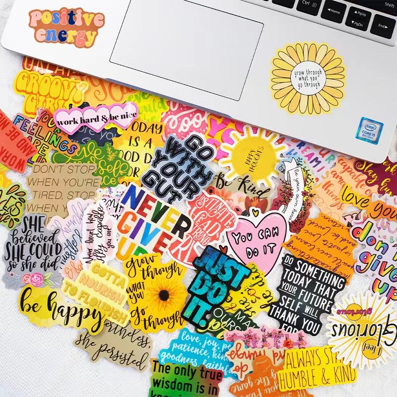 e-50pcs DIY suitcase sticker English cartoon creative graffiti stickers packs for children's laptops suitcase bottle bike guitar