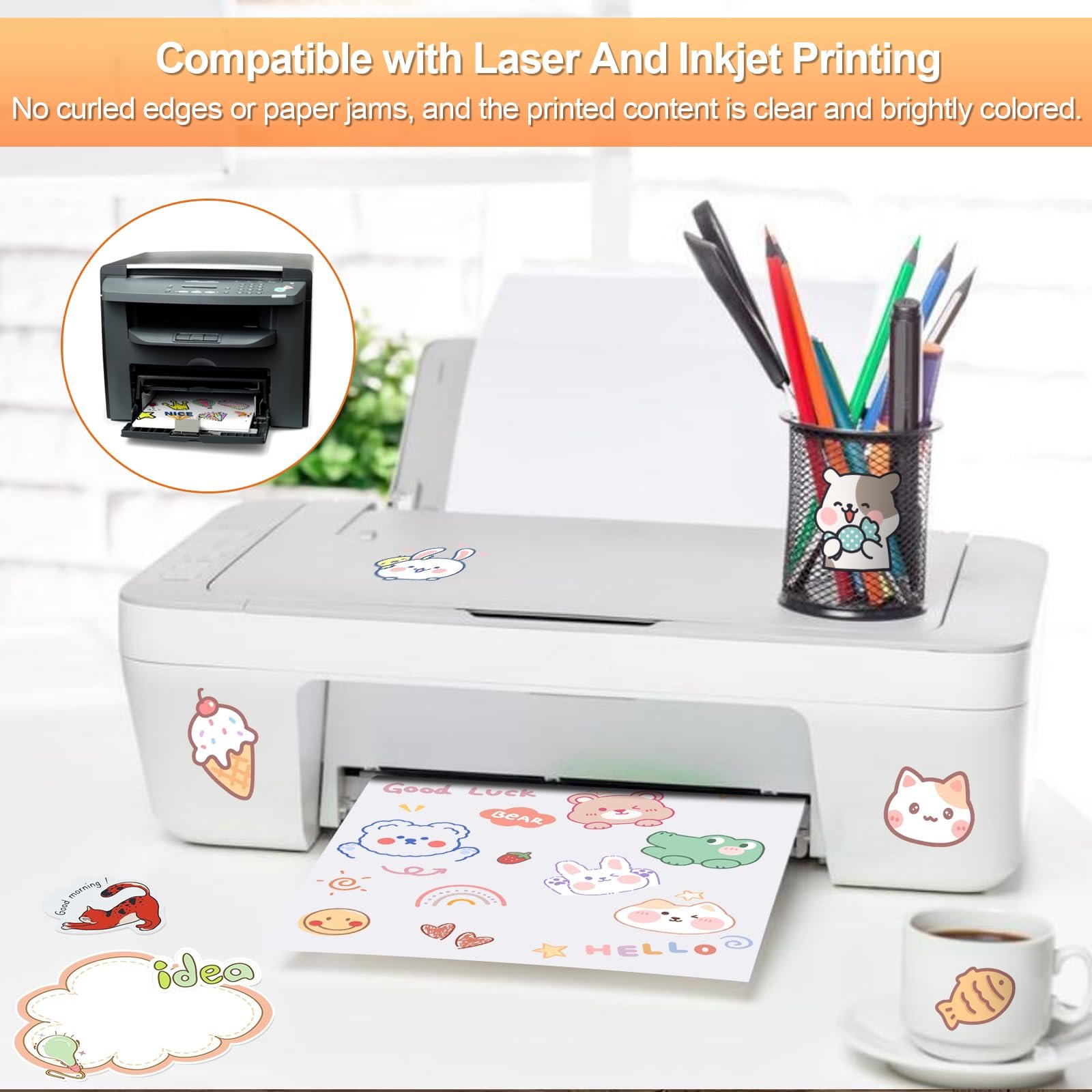 China Supplies A4 Size Adhesive Sticker Paper Useful and Cheap Thermal Sticker Paper