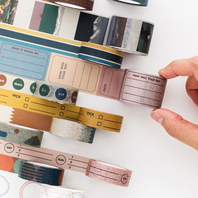 Custom High Quality printed self adhesive color decorative masking tape high quality material washi tape floral paper