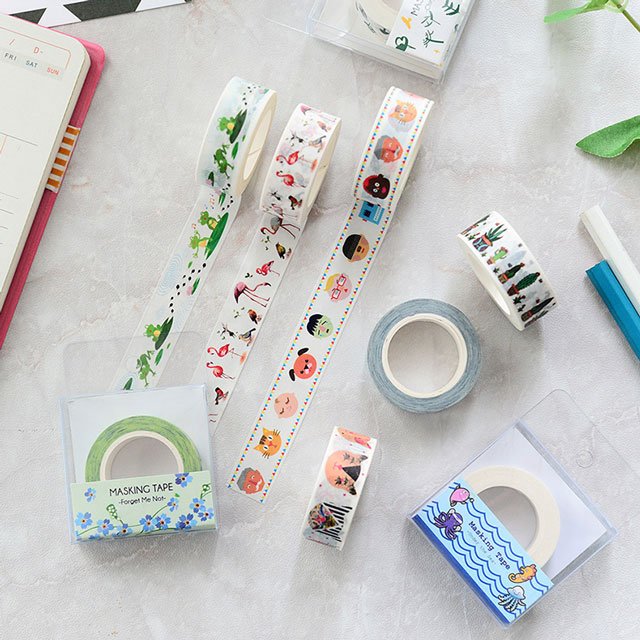 Custom High Quality printed self adhesive color decorative masking tape high quality material washi tape floral paper
