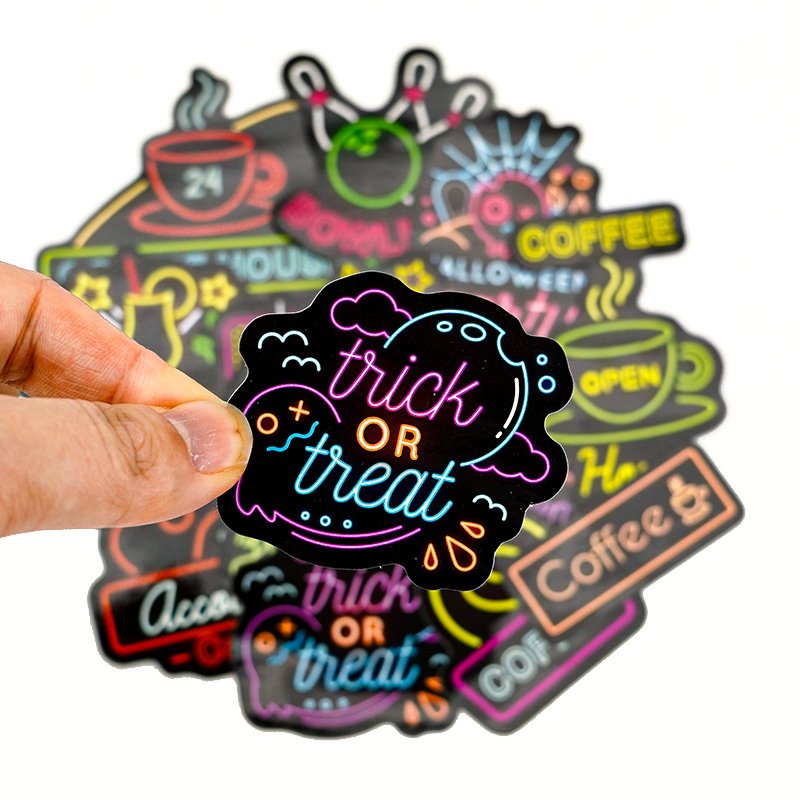 Custom Harmless Decal Logo Individual Vinyl Paper Glitter Hologram Printing Journal Child Cartoon Die Cut Stickers