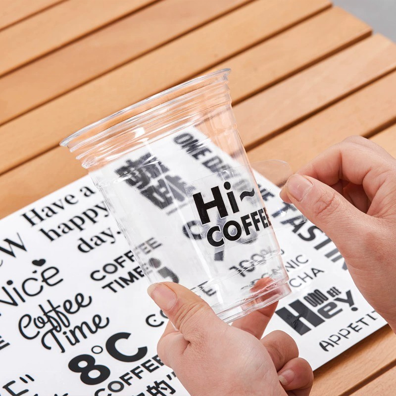 Custom Anime Cartoon 16 oz UV DTF Cup Wrap Transfers PVC Waterproof Crystal Sticker Vinyl Decals with Press Logo