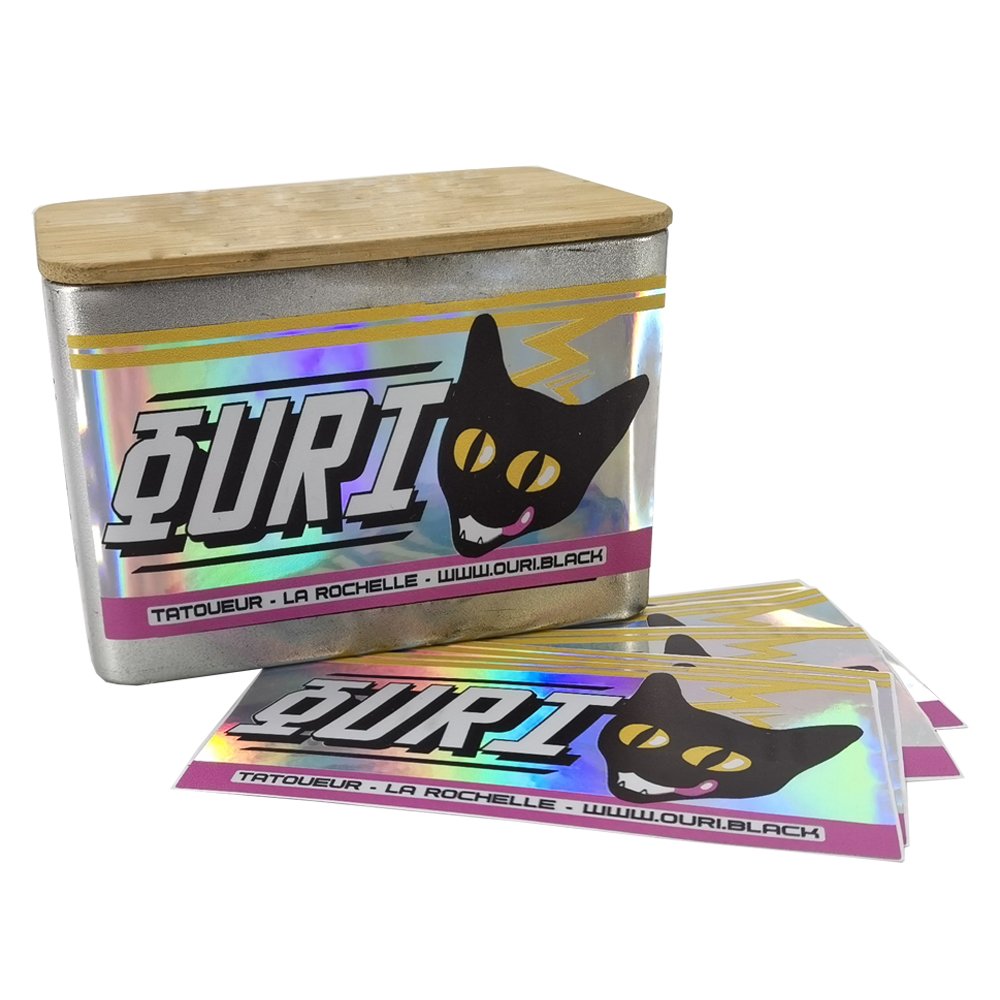 Factory Direct Selling Custom Waterproof Durable Self-adhesive PVC Label Radium Cat Sticker Sheet Cartoon