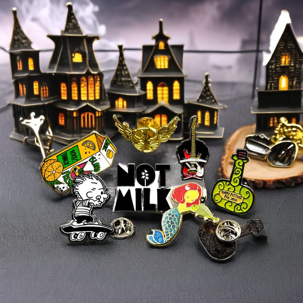 Manufacturer Direct Sale Custom Halloween Lapel Pins with Large Cute Cartoon Metal Logo Enamel Safety Metal Craft Accessories