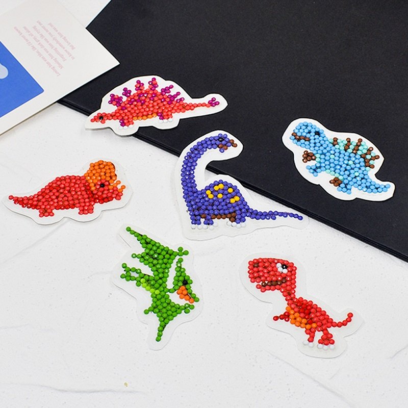 High Quality 5d Dinosaur Diamond Painting Sticker Customized Diy Diamond Cartoon Sticker