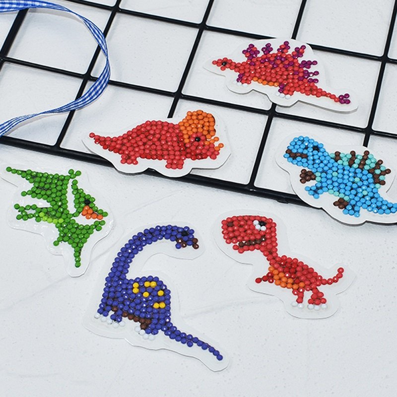 High Quality 5d Dinosaur Diamond Painting Sticker Customized Diy Diamond Cartoon Sticker