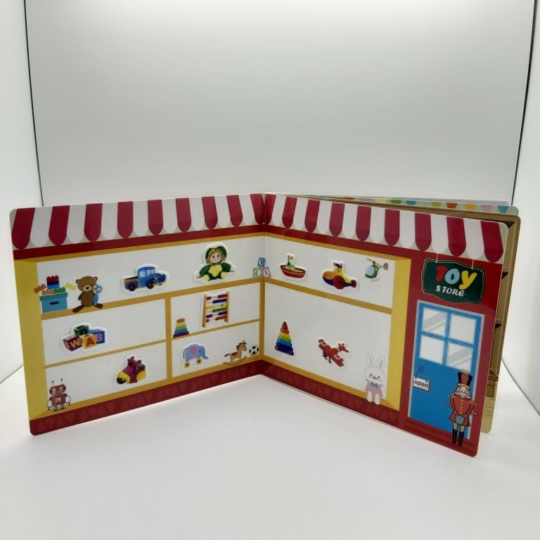 TOY STORY new hot sell washable reusable TPE sticker TPR silicon board game stick book for kid custom design
