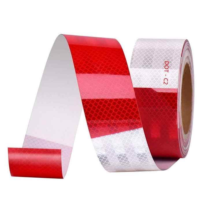 Reflective Waterproof Sticker ECE 104 Red And White Adhesive Conspicuity Tape Dot C2 Reflective Safety Tape