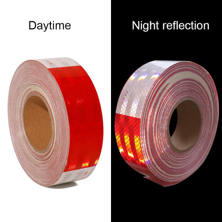 Reflective Waterproof Sticker ECE 104 Red And White Adhesive Conspicuity Tape Dot C2 Reflective Safety Tape