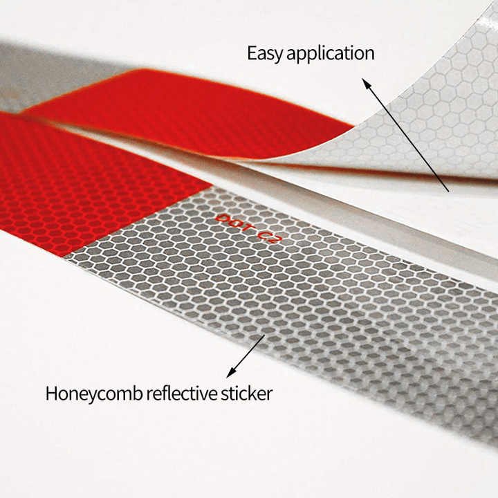 Reflective Waterproof Sticker ECE 104 Red And White Adhesive Conspicuity Tape Dot C2 Reflective Safety Tape