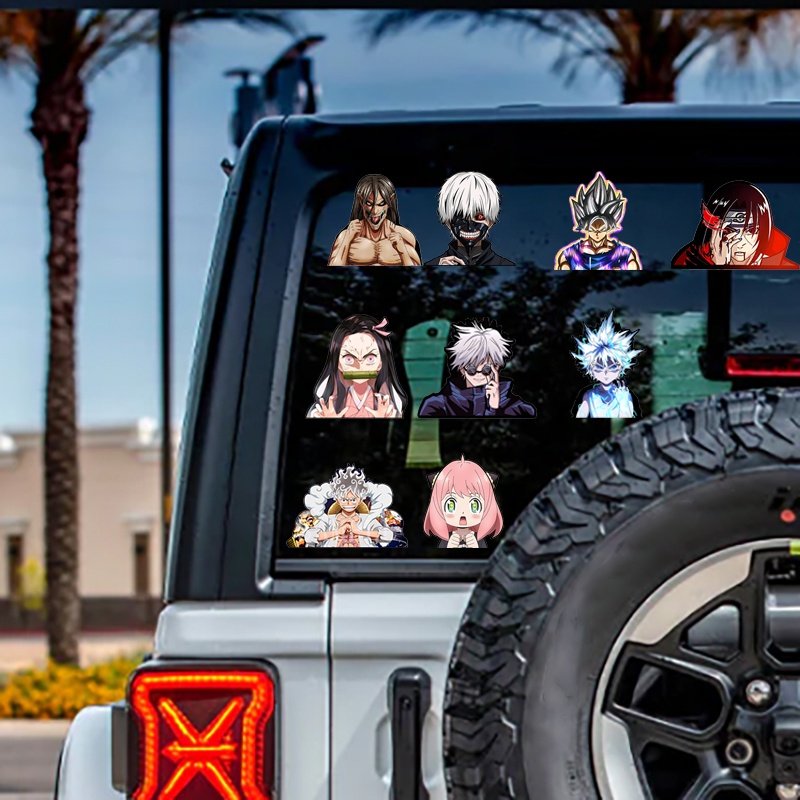 Cartoon Stickers Waterproof Narutos Son Goku Motion Sticker Lenticular 3D Anime Sticker for Car Laptop Refrigerator