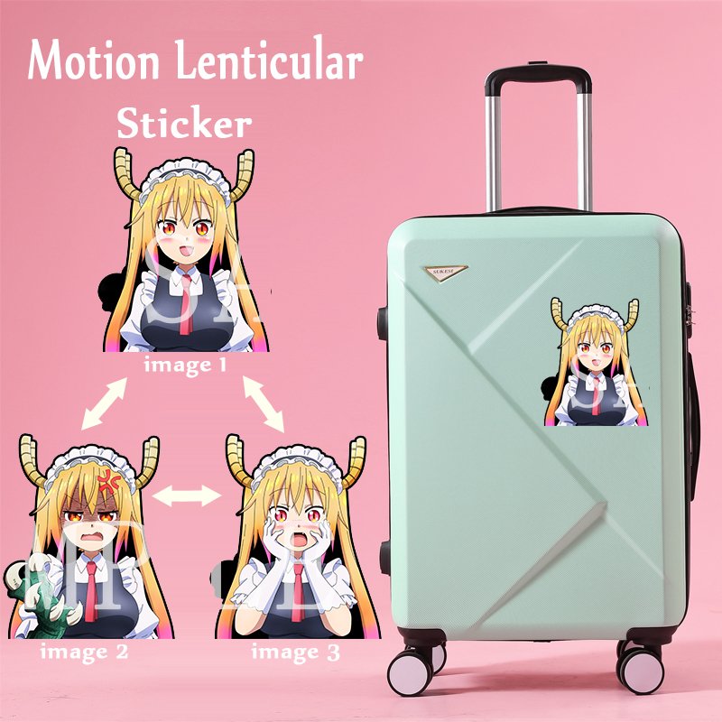 Cartoon Stickers Waterproof Narutos Son Goku Motion Sticker Lenticular 3D Anime Sticker for Car Laptop Refrigerator