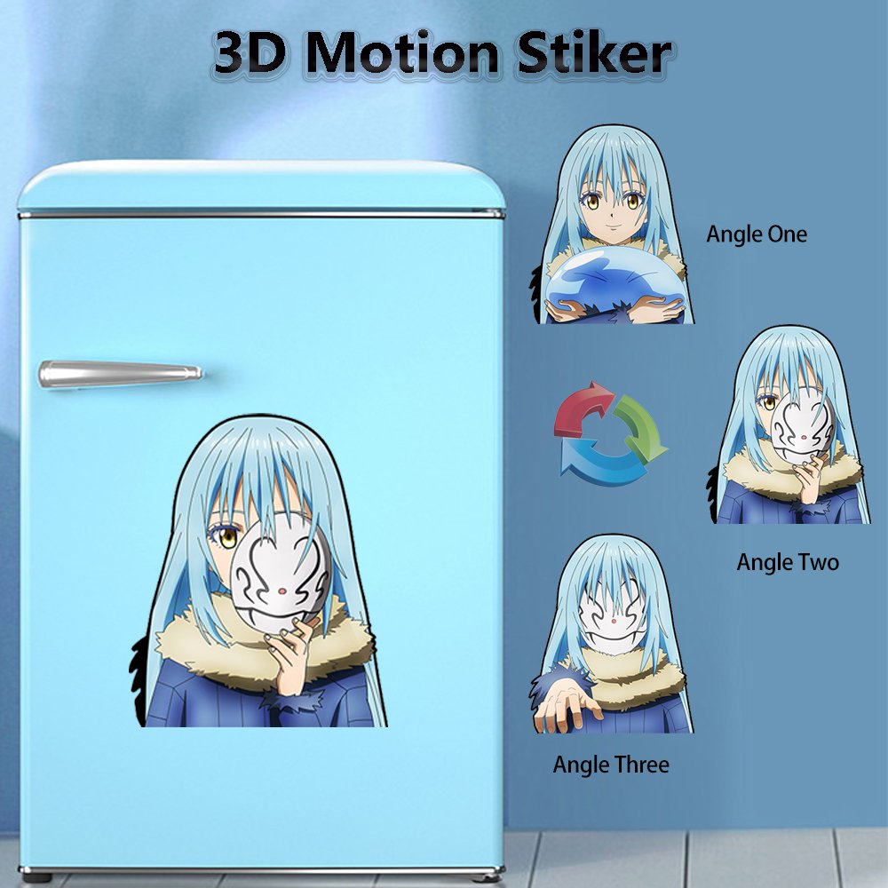Cartoon Stickers Waterproof Narutos Son Goku Motion Sticker Lenticular 3D Anime Sticker for Car Laptop Refrigerator