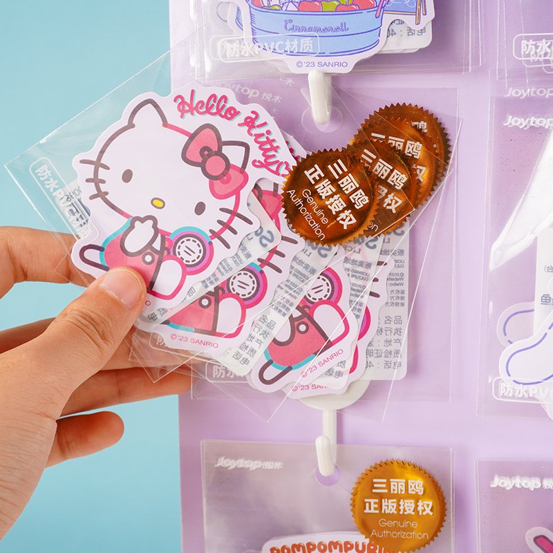 Joytop 100985 Wholesale Series PVC waterproof sticker 16 designs 64pcs per set cartoon single sticker