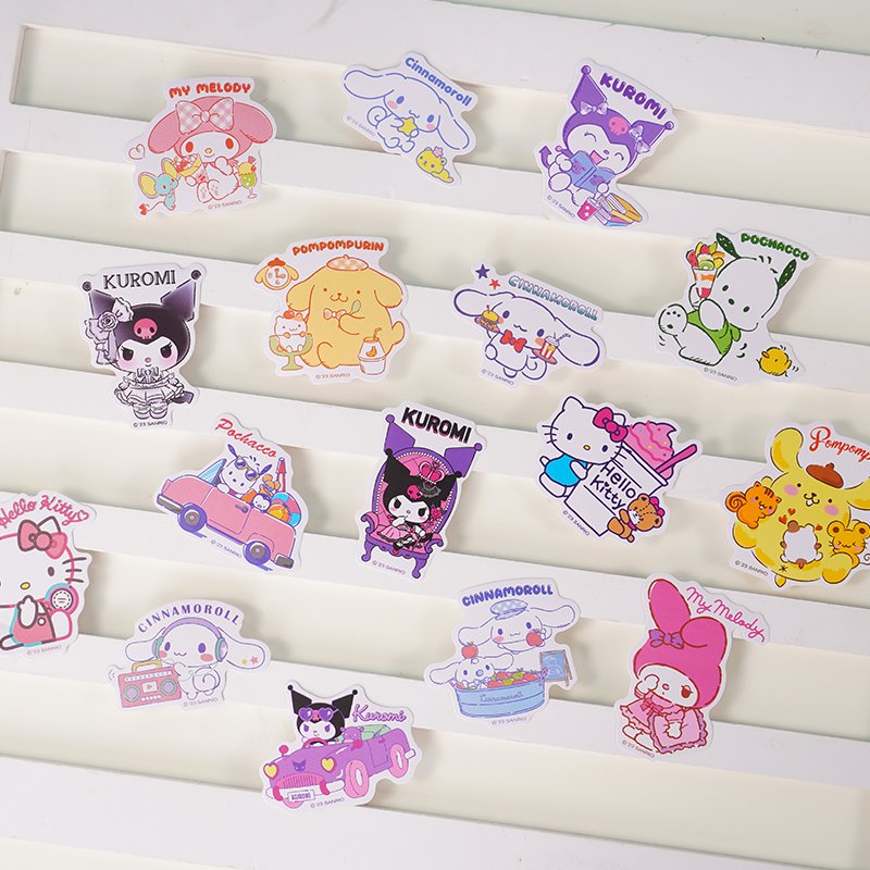 Joytop 100985 Wholesale Series PVC waterproof sticker 16 designs 64pcs per set cartoon single sticker