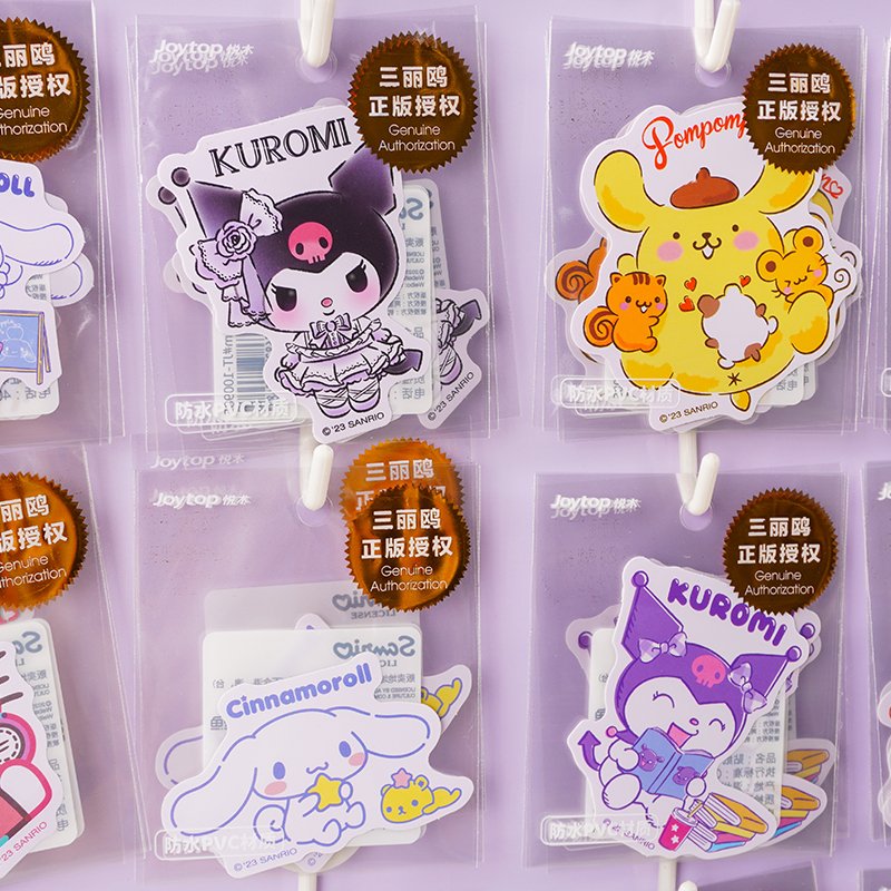 Joytop 100985 Wholesale Series PVC waterproof sticker 16 designs 64pcs per set cartoon single sticker