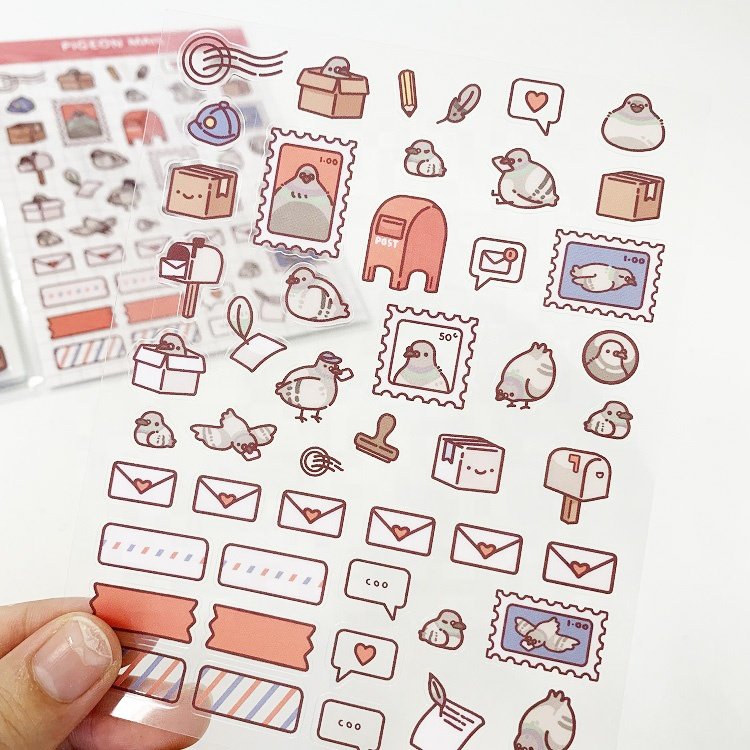 Custom Clear Transparent Gold Silver Holo Foil Kiss Cut Sticker Sheets with Clear Backing