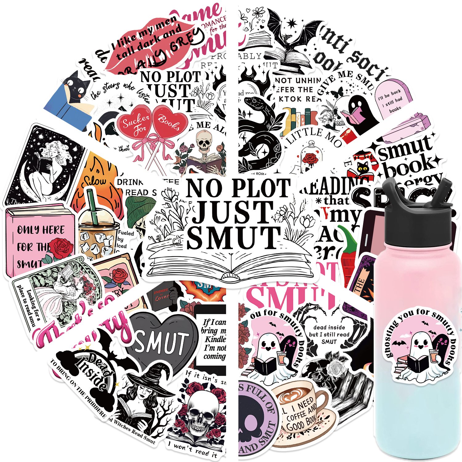 50pcs Die Cut Smut Graffiti Stickers Decorative Phome Case Diary Guitar Graffiti Waterproof kids Toy Gift Sticker Wholesale