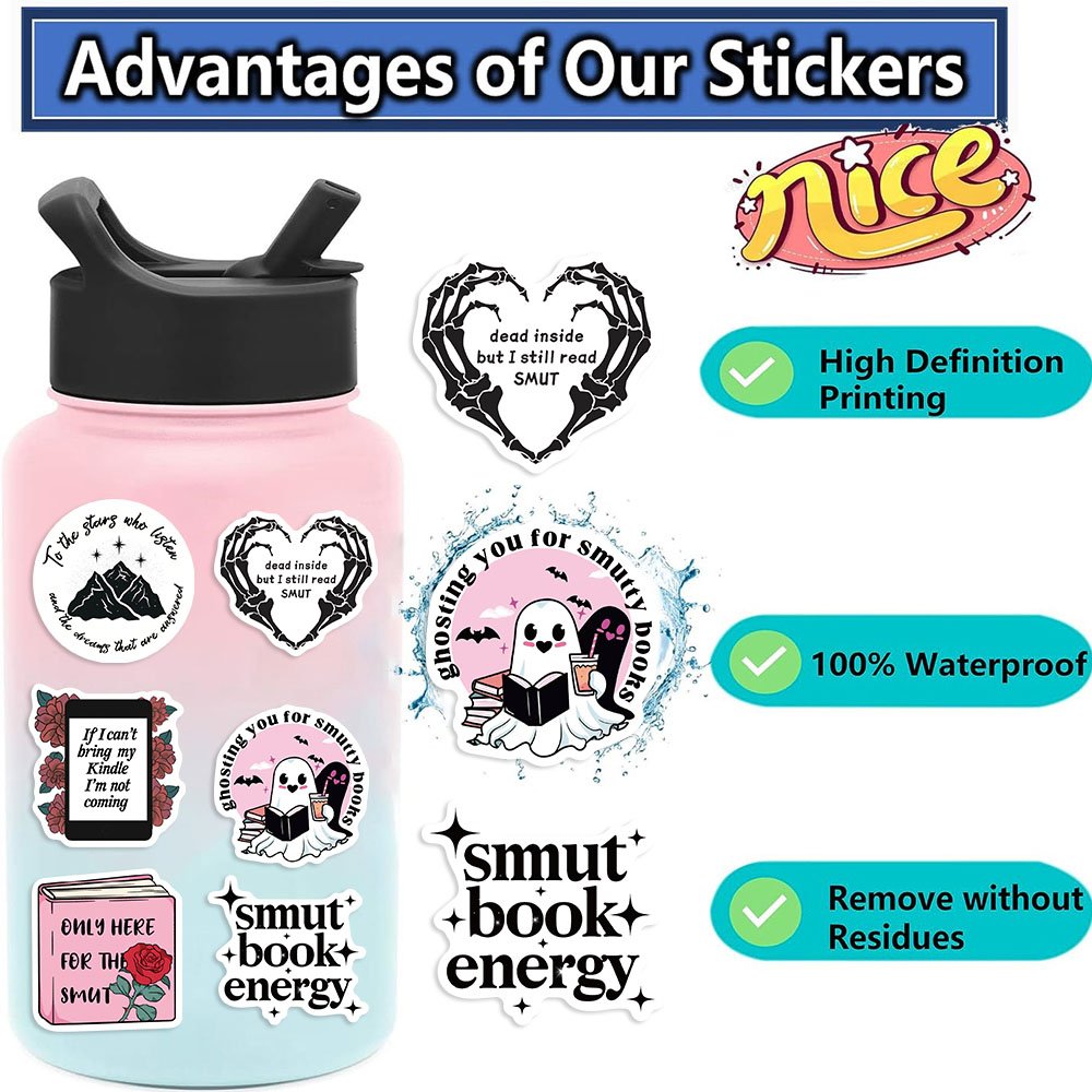 50pcs Die Cut Smut Graffiti Stickers Decorative Phome Case Diary Guitar Graffiti Waterproof kids Toy Gift Sticker Wholesale