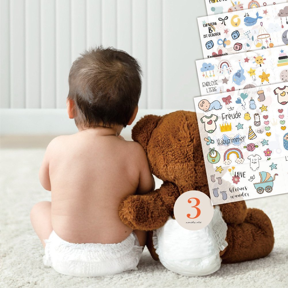 High Quality ins Style Eco-friendly Baby Scrapbook Sticker Cartoon Decorative Waterproof Graffiti Scrapbooking Custom Sticker