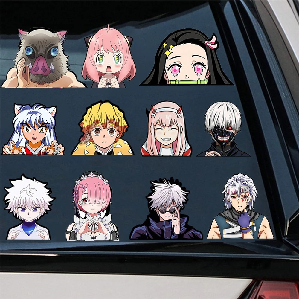 Hot Sell Die Cut Lenticular Motion Sticker Custom Lenticular Anime 3D Sticker Car Anime Sticker