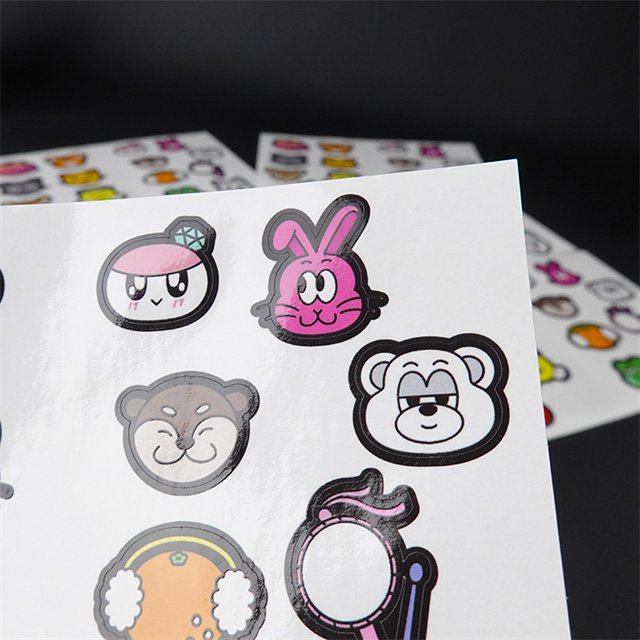 Custom Kids Cute Stickers Anime Cartoon Decorative Waterproof Adhesive Vinyl Sticker Printing