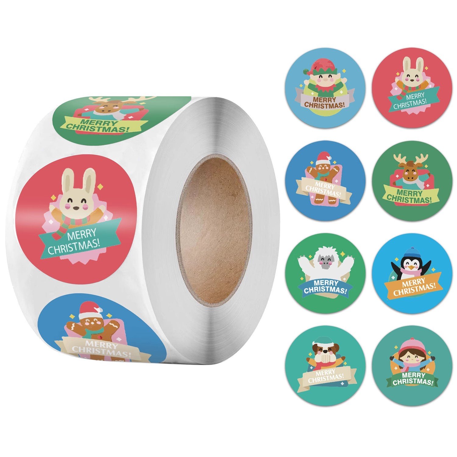 Cartoon Stickers Christmas Number Stickers For Gift Baking Decoration