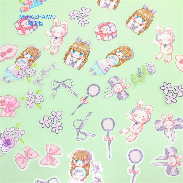 Spain children gift set stationery cartoon character sticker 45pcs/bag diy photo album decoration washi paper sticker