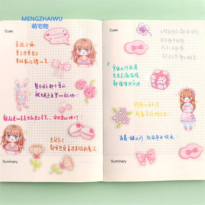 Spain children gift set stationery cartoon character sticker 45pcs/bag diy photo album decoration washi paper sticker