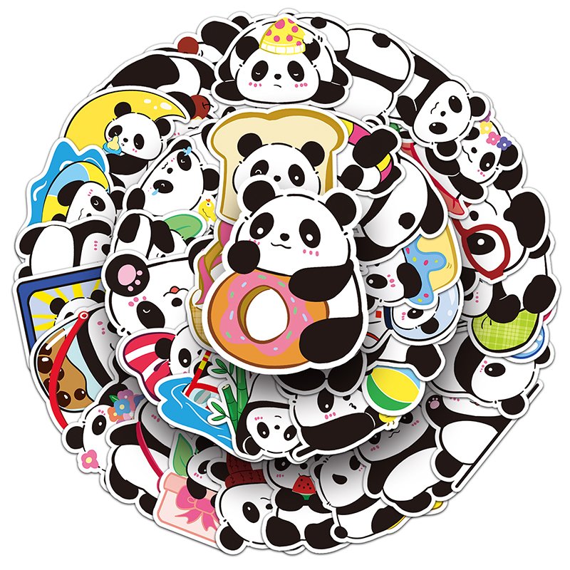 50pcs High Quality Cheap Personalized Good Price Animal Sticker Decorative Original Cartoon Panda Sticker