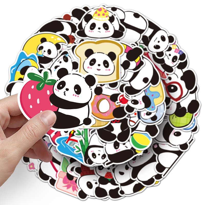 50pcs High Quality Cheap Personalized Good Price Animal Sticker Decorative Original Cartoon Panda Sticker