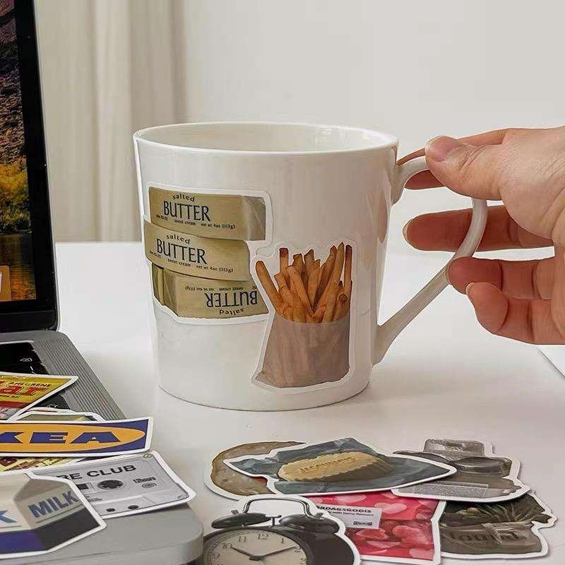 Most Popular Printed Cartoon Vinyl Die-Cut Stickers Cups Heat Transfer Small Item Decoration Logo Custom Sticker Labels