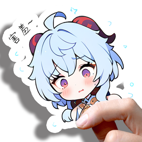 Q edition cartoon decorative label stickers, vinyl self-adhesive waterproof cartoon custom stickers