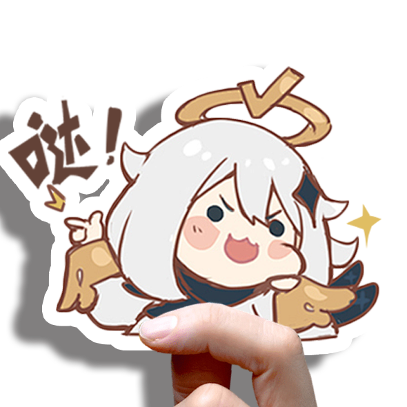 Q edition cartoon decorative label stickers, vinyl self-adhesive waterproof cartoon custom stickers
