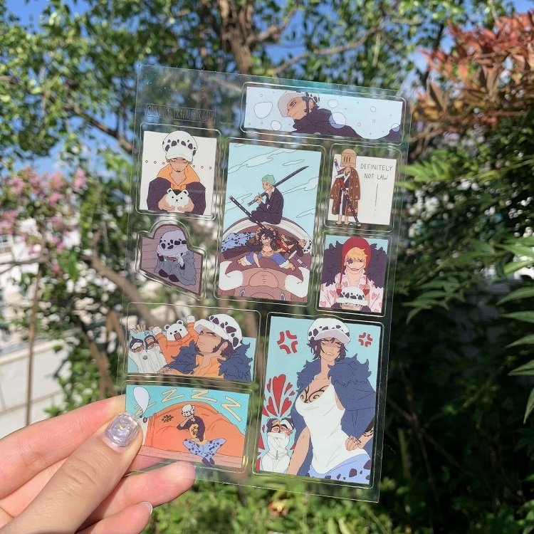 Custom Print Waterproof Removable Korean Transparent Clear Sticker Sheets Clear Backing