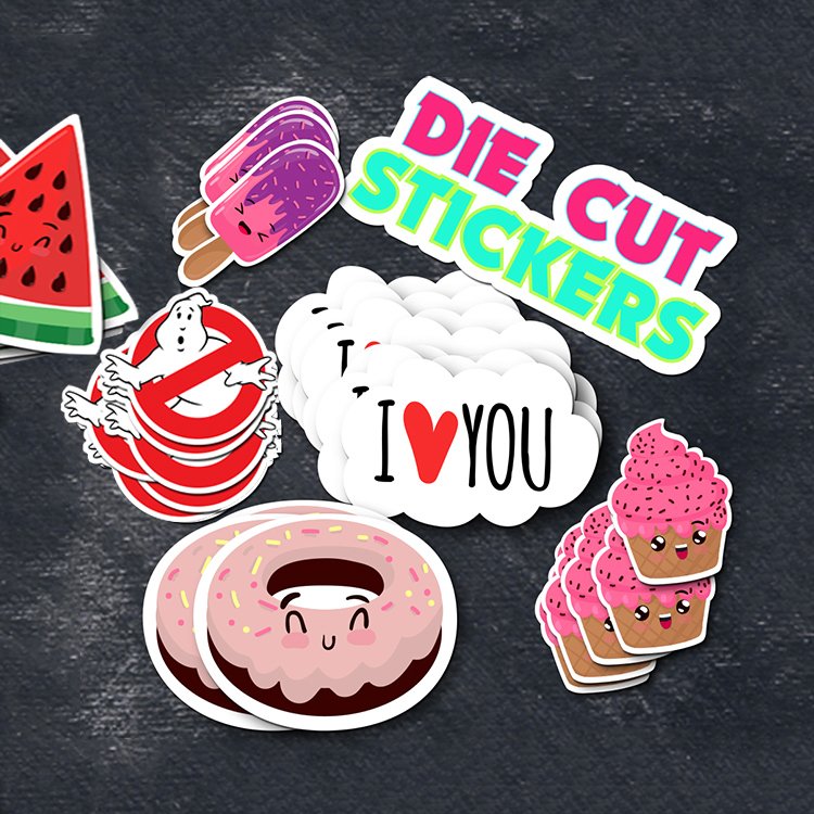 Waterproof Permanent Vinyl Logo Stickers Decorative Colorful Cartoon Plastic Stickers Custom Printed Die Cut Sticker