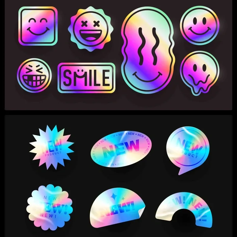 Customized Bopp Self- adhesive Hot Melt Decorative Stickers for Gift Hologram Cute Cartoon Stickers for Box Packing