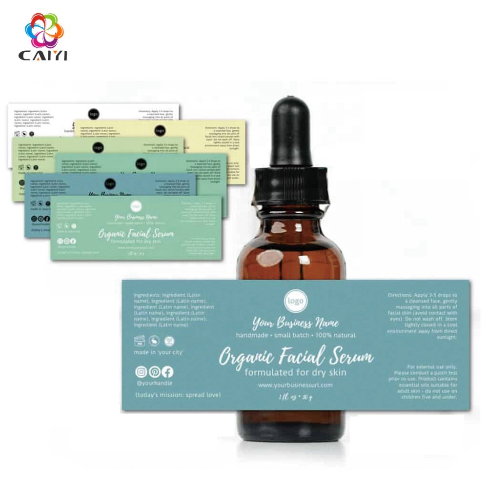 Custom Sticker Printing Skincare Products Private Label Skincare Packaging Label